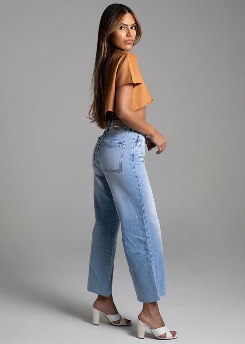 Calça jeans sawary wide leg - 271019