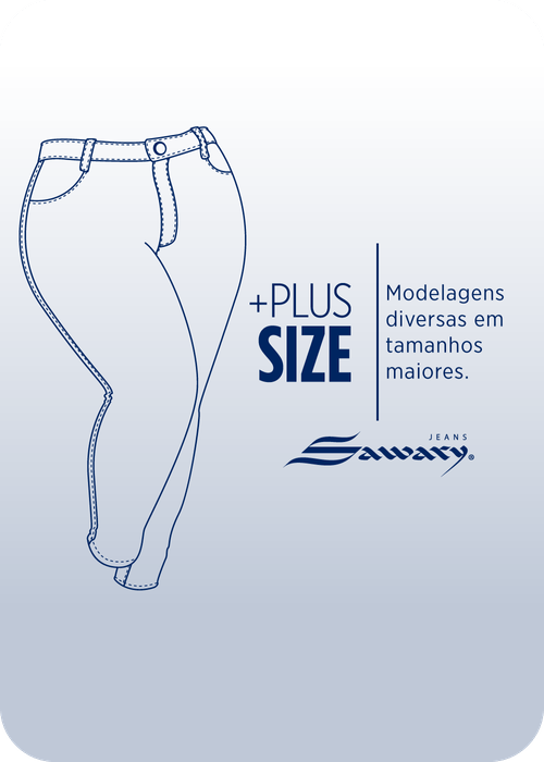 Calça Jeans Sawary Plus Size Push Up - 271957