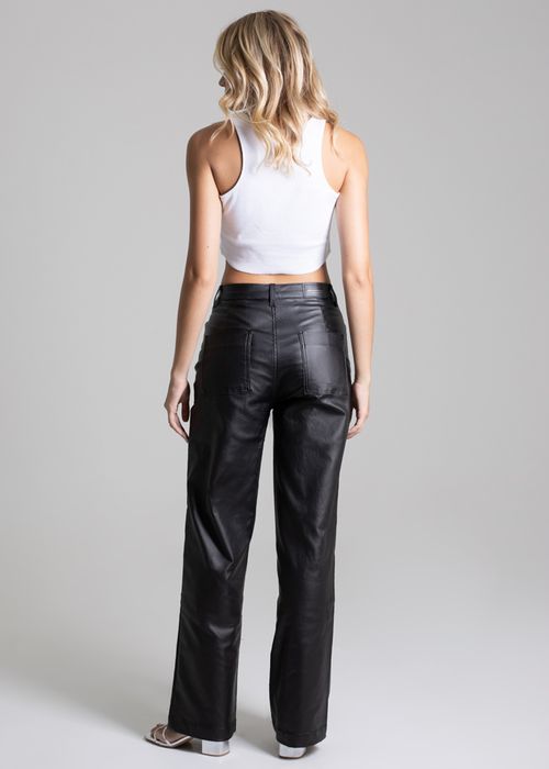 Calça Resinada Sawary Wide Leg - 276202