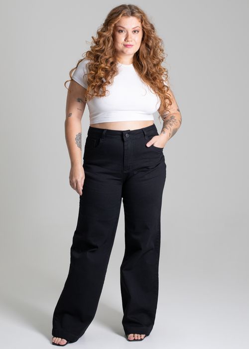 Calça Sarja Sawary Plus Size Wide Leg - 277207