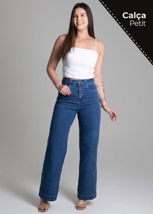 Calça Jeans Sawary Wide Leg Petit - 278083