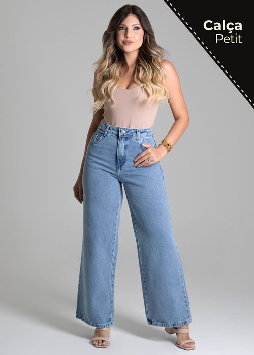 Calça Jeans Sawary Wide Leg Petit - 278226