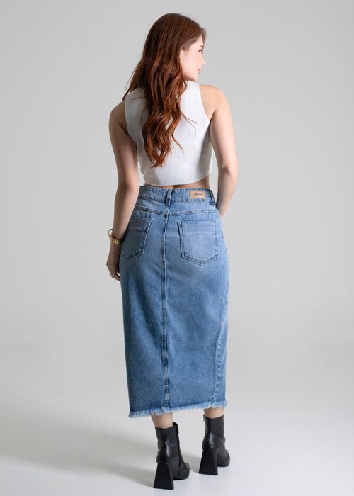 Saia Jeans Sawary Midi - 279944