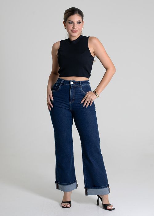 Calça Jeans Sawray Wide Leg Cropped - 280098