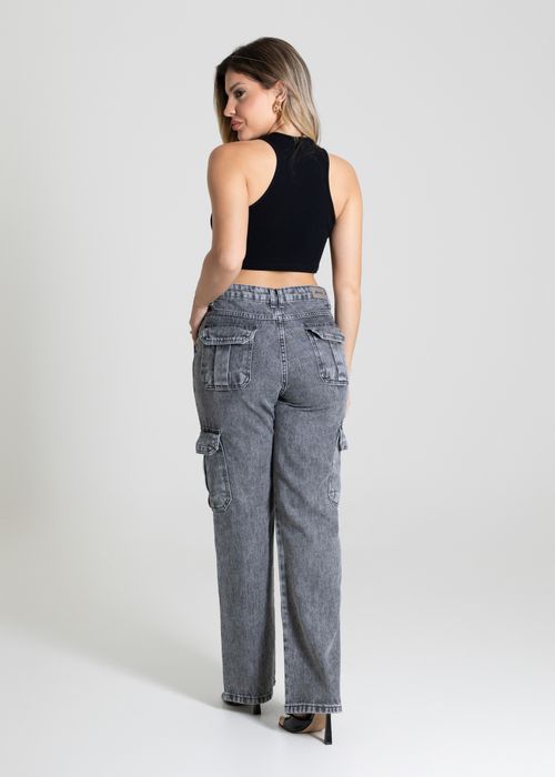 Calça Sawary Jeans Wide Leg Petit - 280080