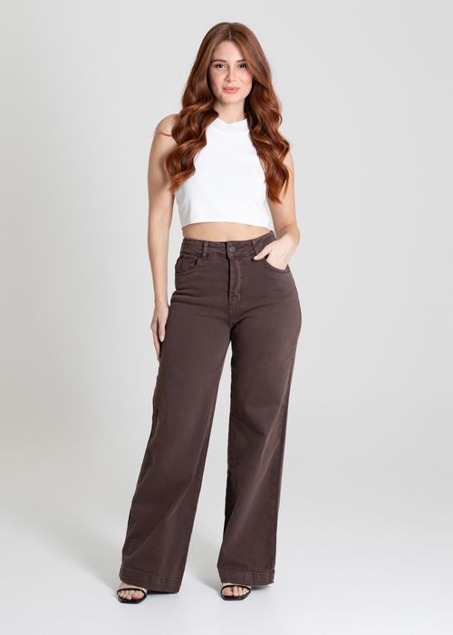 Calça Sarja Sawary Wide Leg - 280668