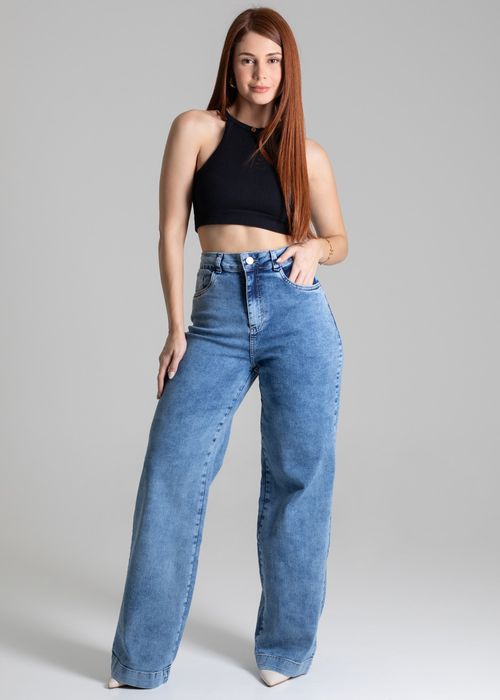 Calça Sawary Jeans Wide Leg - 277949