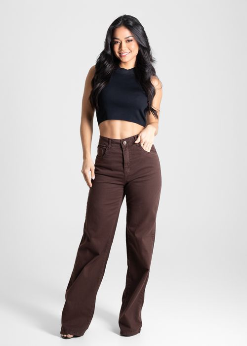 Calça Sarja Sawary Wide Leg - 280820