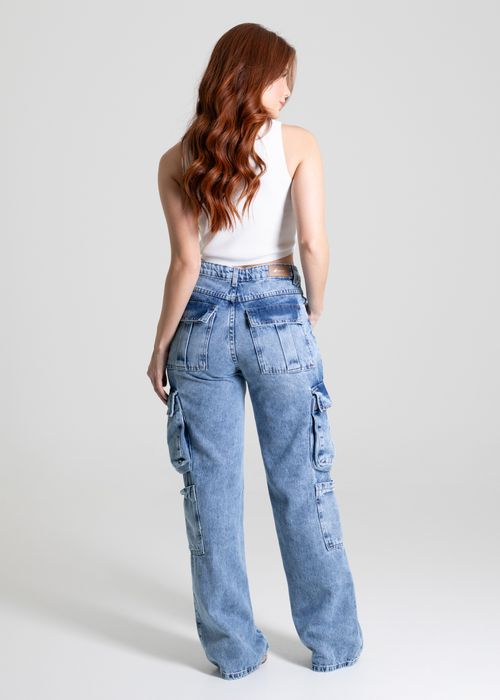 Calça Jeans Sawary Wide Leg - 280068