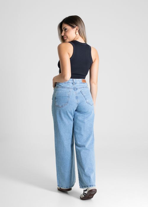Calça Jeans Sawary Wide Leg Petit - 281151