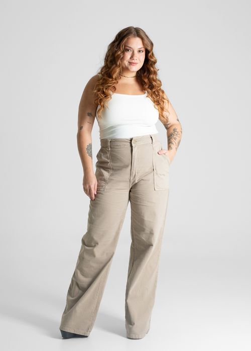 Calça Sarja Sawary Plus Size Wide Leg - 281486