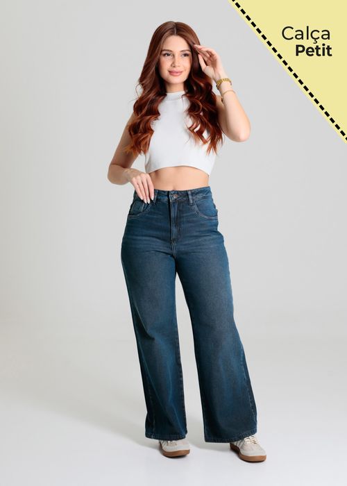 Calça Jeans Sawary Wide Leg Petit - 280361