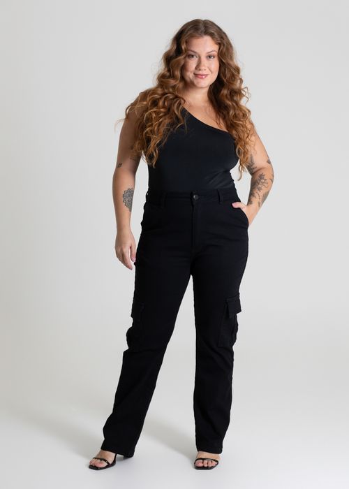 Calça Sarja Sawary Plus Size Wide Leg - 280091