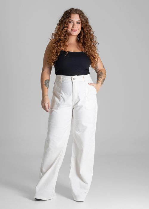 Calça Sarja Sawary Plus Size Wide Leg - 281114