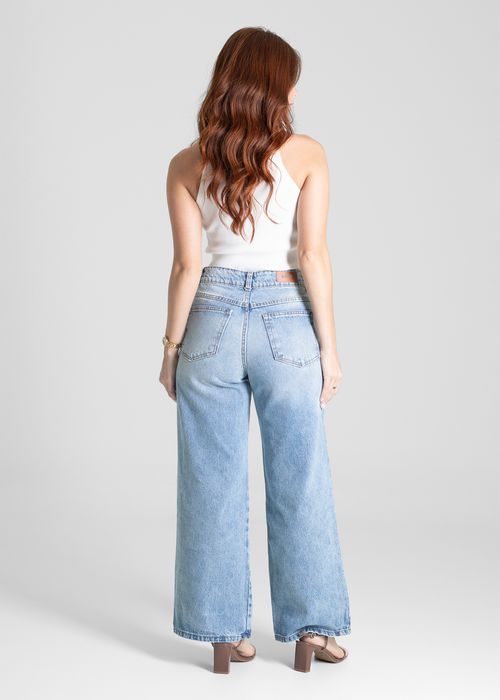 Calça Jeans Sawary Wide Leg Petit - 281550