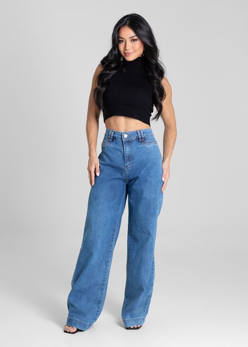 Calça Jeans Sawary Wide Leg - 281381