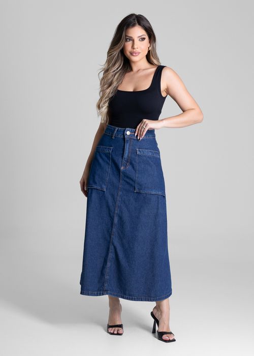 Saia Jeans Sawary Midi - 281616