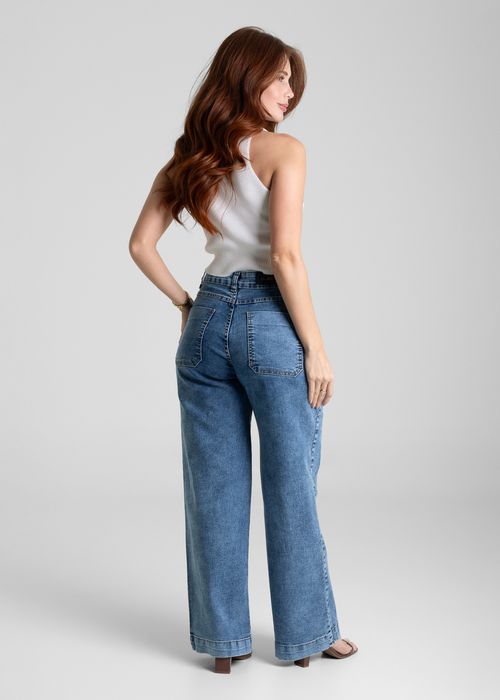 Calça Jeans Sawary Wide Leg Petit - 281722
