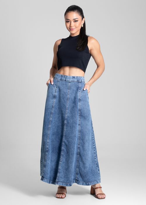 Saia Jeans Sawary Midi - 281984